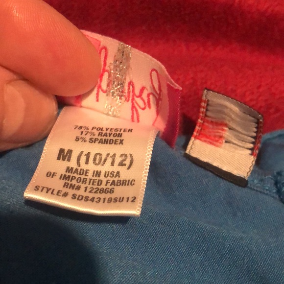 Blue girls sleeveless dress Pinky 10/12 has a snag - Picture 3 of 9